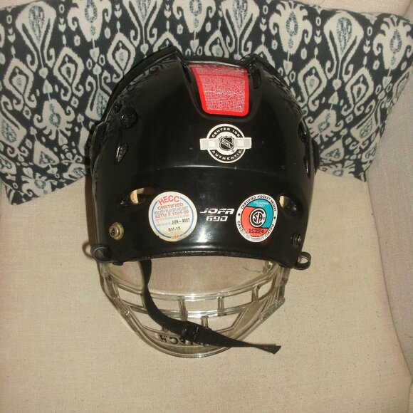 Jofa 690 L Hockey Equipment Helmet ITECH Size 7" to 7 5/8" Black Padded HECC - Picture 6 of 7